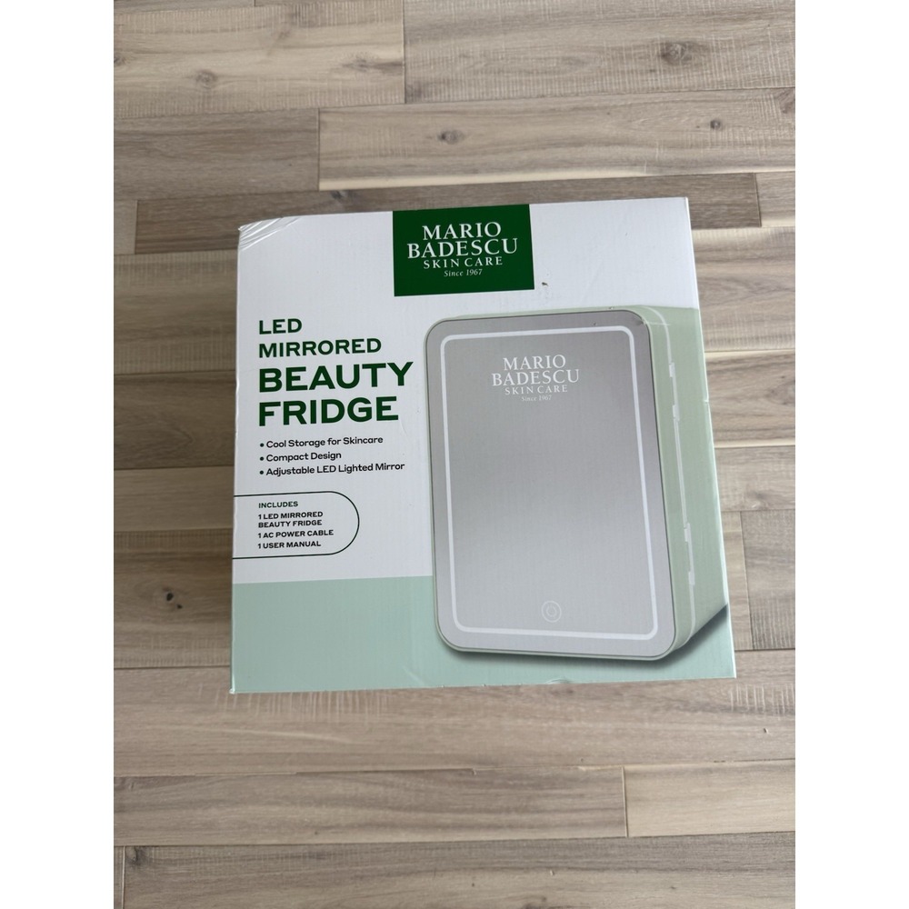 Mario Badescu LED Mirrored Beauty Skincare & Makeup Fridge Storage #7078-79